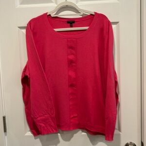 Talbots 3X Petite long sleeve dark pink sweater